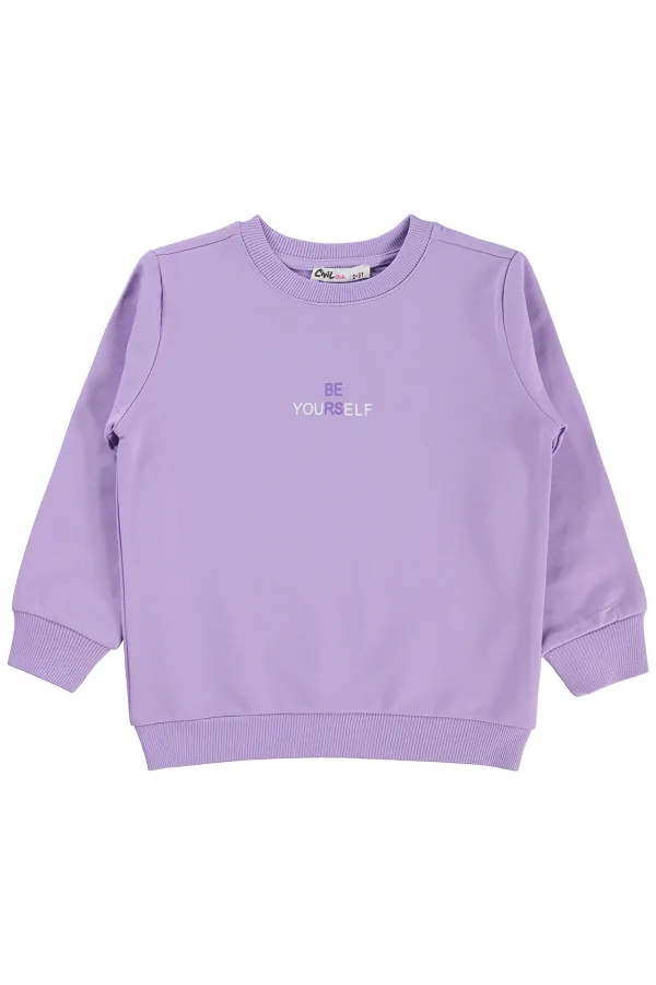 Sweat-shirt pour fille, 2-5 ans, lilas foncé - Lot