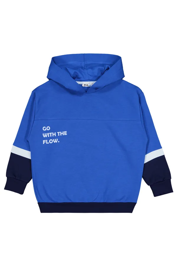 Erkek Çocuk Sweatshirt 6-9 Yaş Saks - Paket