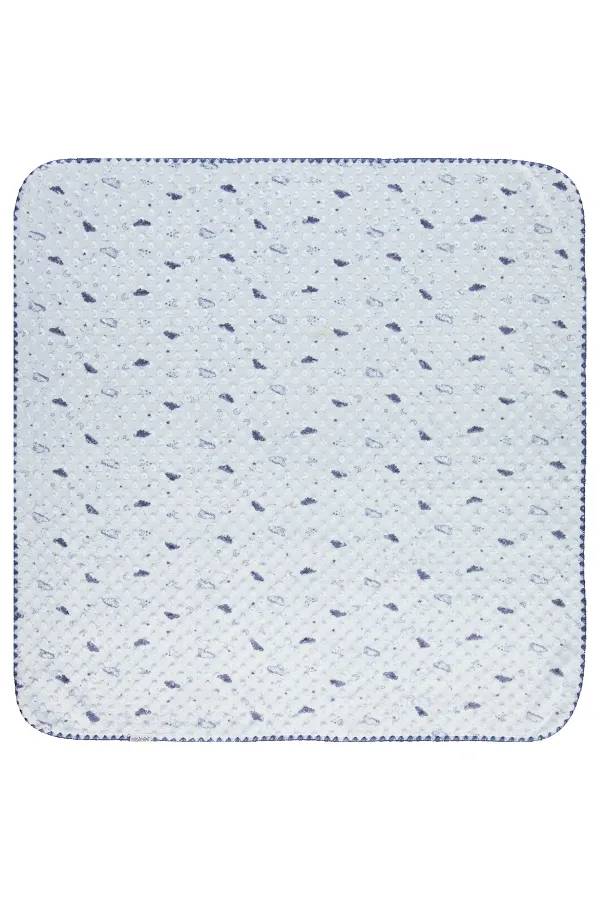 Ensemble couverture et lange pour bébé 0-24 mois bleu - Emballage