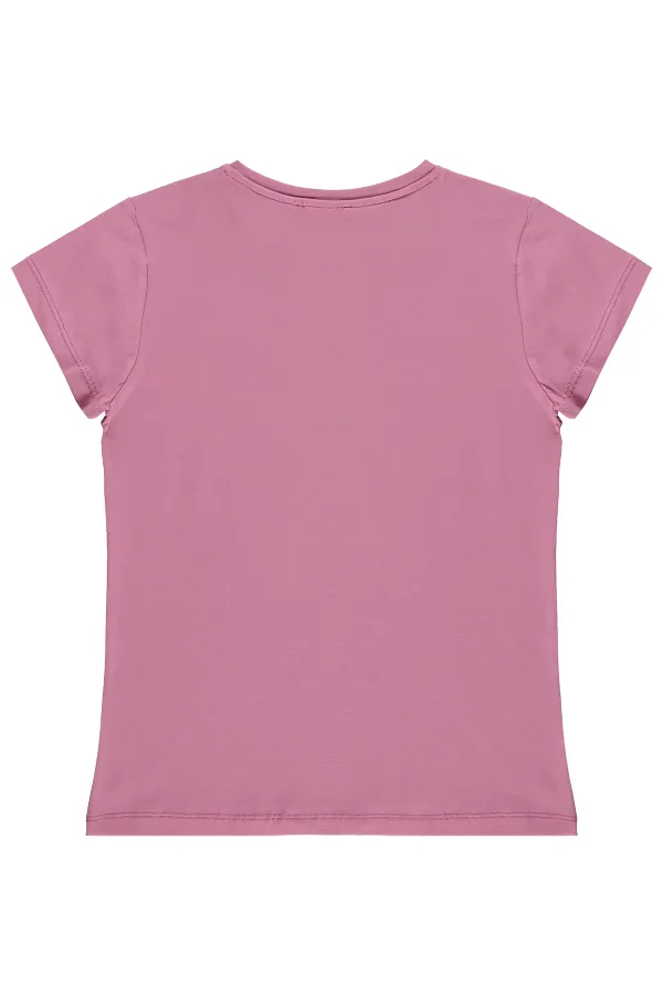 Kız Çocuk Tişört Km 10-13 Yaş Gül Kurusu - Paket