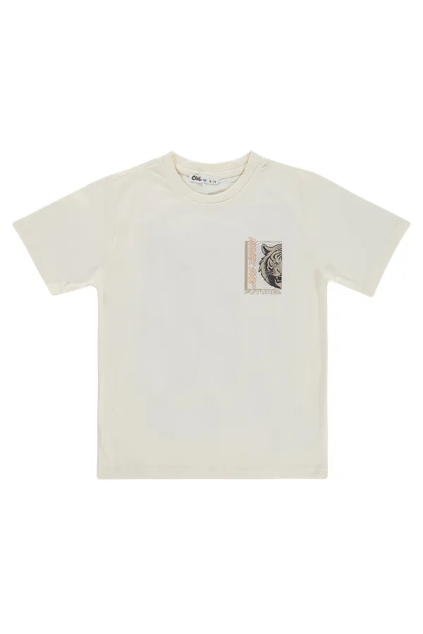 T-shirt garçon Km 6-9 ans écru - Emballage