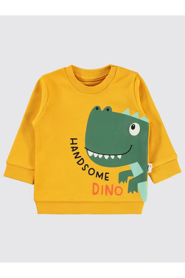 Bebek Sweatshirt 0-24 Ay Hardal Sarısı - Paket