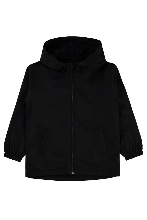 Erkek Çocuk Yağmurluk 10-13 Yaş Siyah - Paket