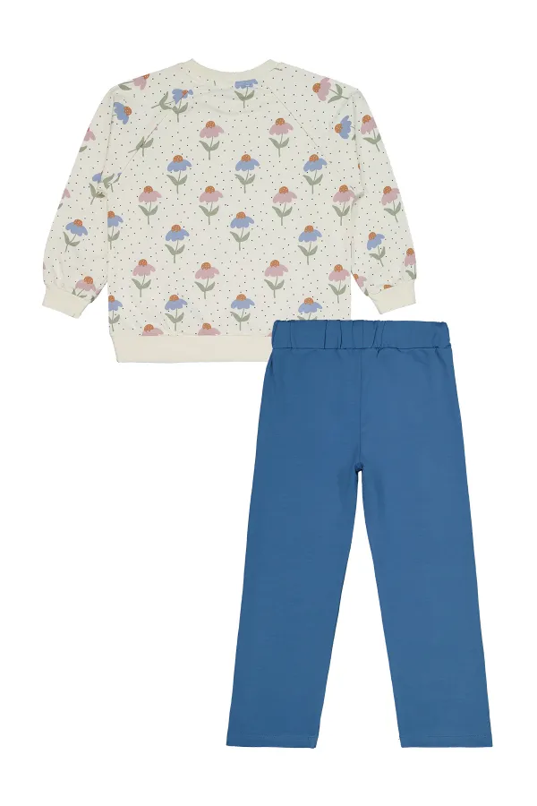 Girls Tracksuit Set 6-9 Years Old Petrol - Package