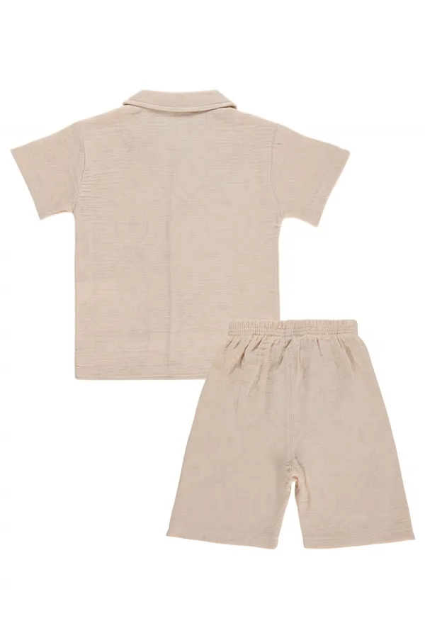 Ensemble d'équipe pour garçons, 6-9 ans, beige - Emballage