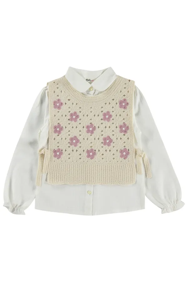 Kız Çocuk Takım 6-9 Yaş Ekru - Paket