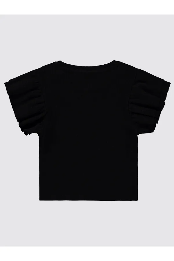 Girls T-Shirt 6-9 Years Old Black - Pack