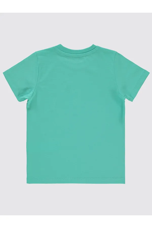 Lot de T-shirts pour garçons de 2 à 5 ans, couleur menthe