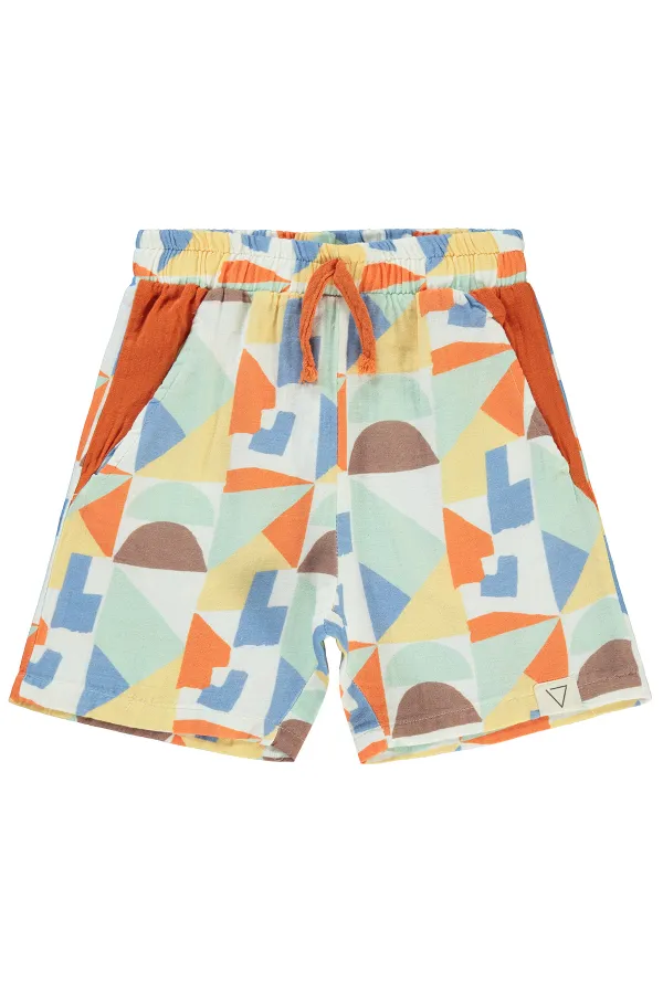 Erkek Çocuk Şort 6-9 Yaş Oranj - Paket