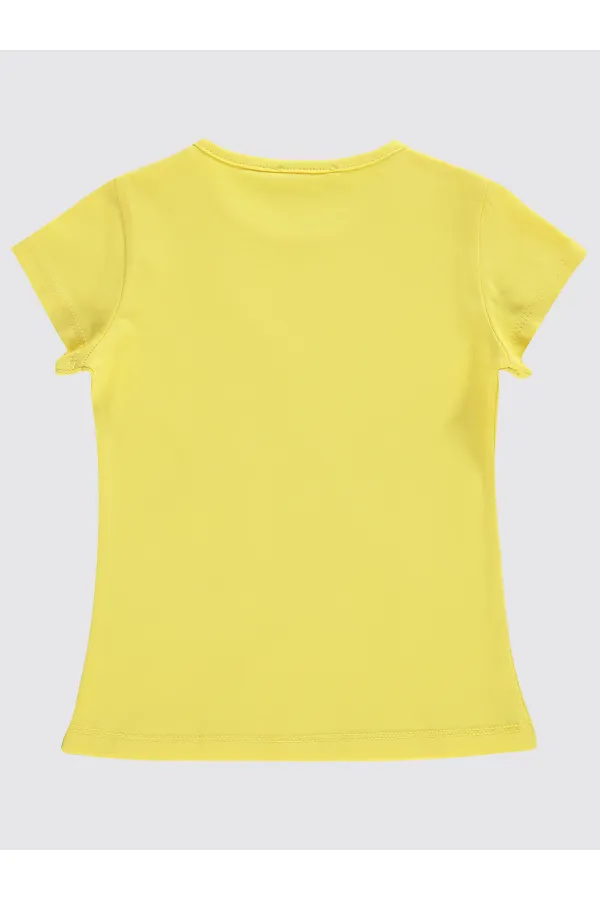 Kız Çocuk Tişört 2-5 Yaş Sarı - Paket