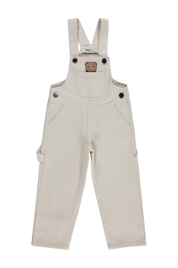 Salopette garçon, 2-5 ans, couleur pierre foncée - Emballage