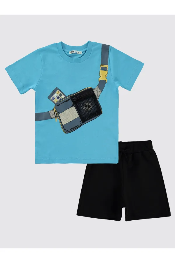 Erkek Çocuk Takım 2-5 Yaş Turkuaz - Paket