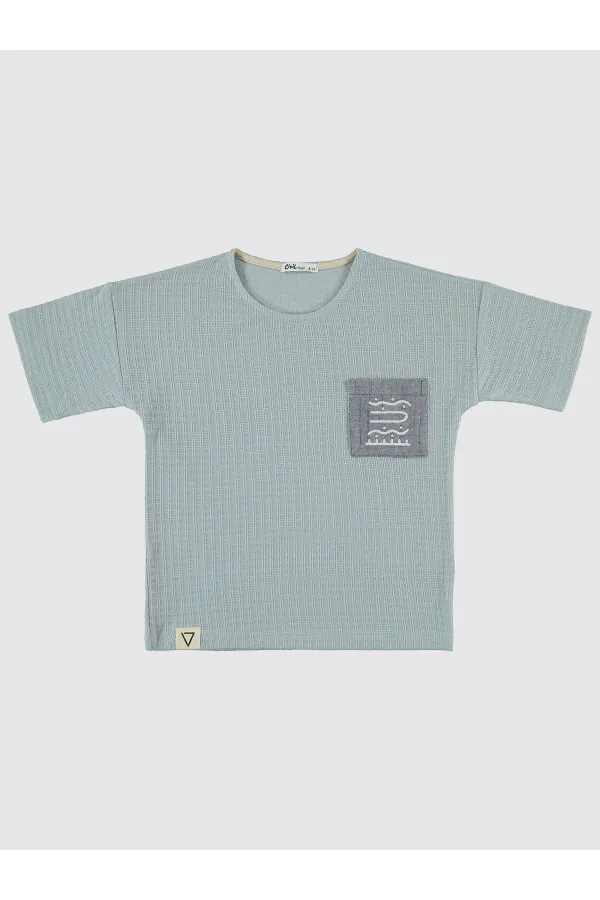 Lot de T-shirts bleus pour garçon de 6 à 9 ans