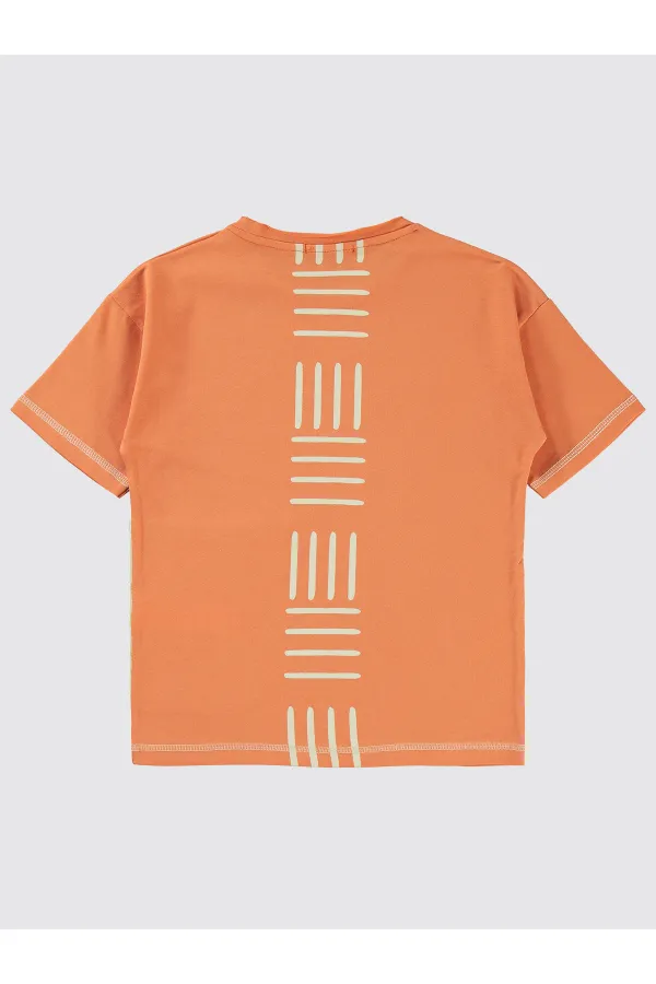 Boys T-Shirt 6-9 Years Old Orange - Pack