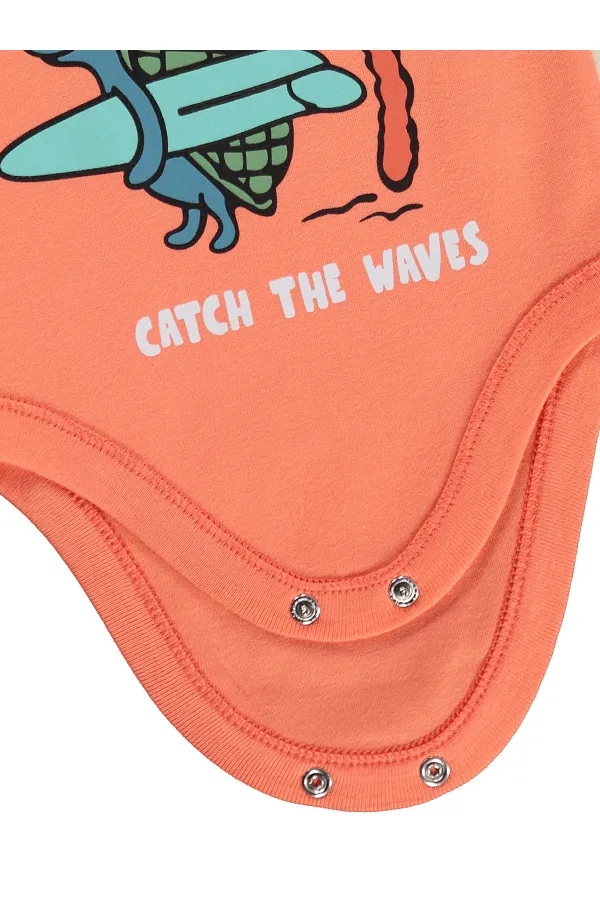 Body bébé à boutons-pression 0-24 mois Corail-Menthe - Lot