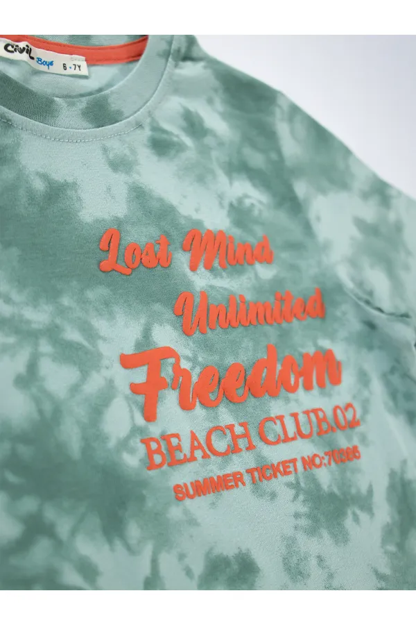 Erkek Çocuk Tişört 6-9 Yaş Açık Çağla Yeşili - Paket