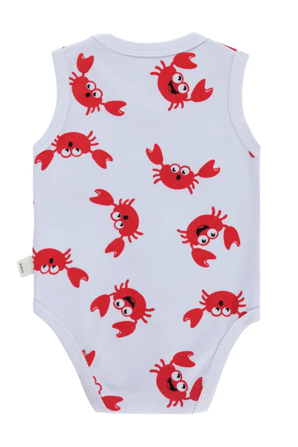 Bebek Çıtçıtlı Badi 0-24 Ay Beyaz - Paket