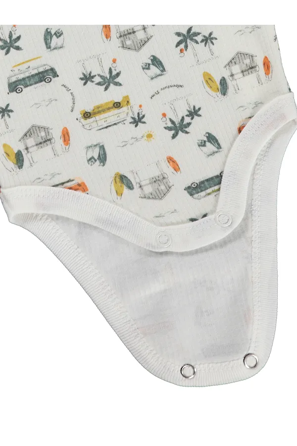 Body bébé à boutons-pression 0-24 mois, écru - Emballage