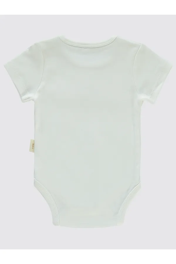 Bebek Çıtçıtlı Badi 0-24 Ay Ekru - Paket