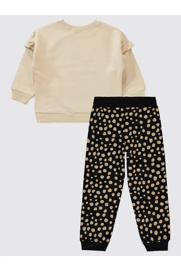 Ensemble de survêtement beige pour fille de 2 à 5 ans - Emballage