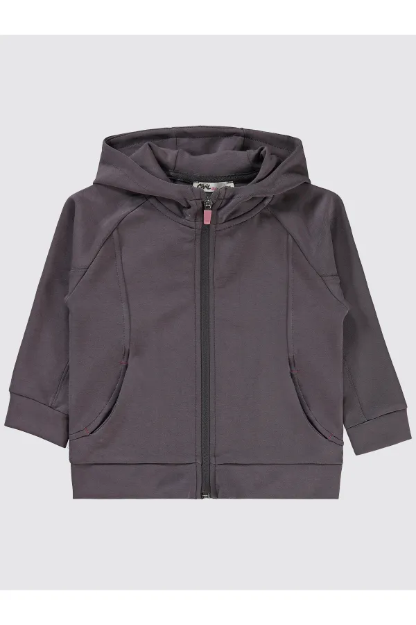 Kız Çocuk Hırka 2-5 Yaş Açık Füme - Paket