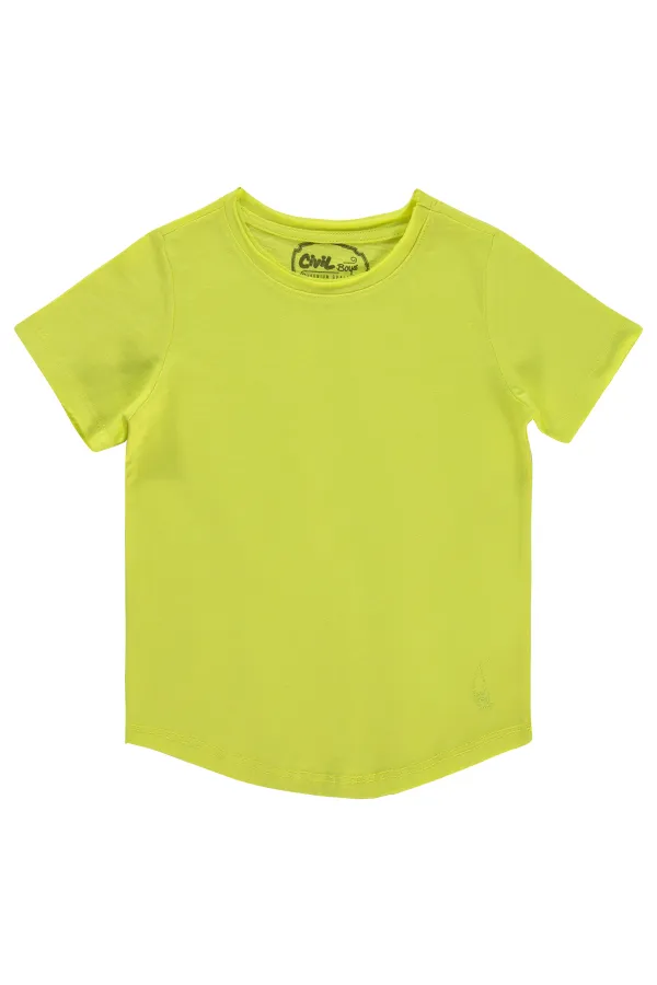 T-shirt garçon jaune citron 2-5 ans - Emballage