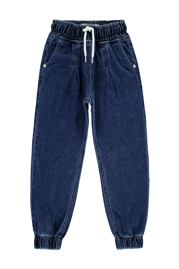 Pantalon pour fille, 6-9 ans, bleu clair - Lot