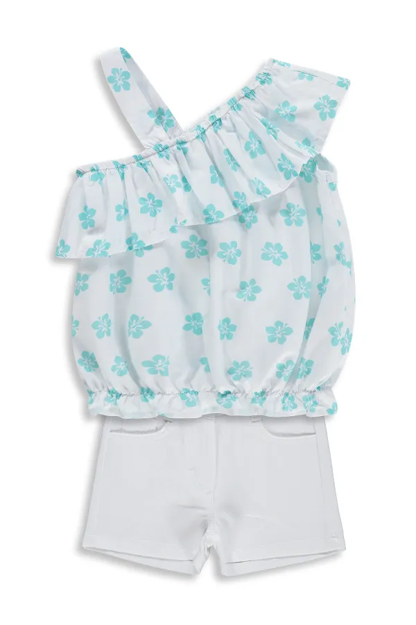 Ensemble pour fille de 2 à 5 ans, blanc cassé - Emballage