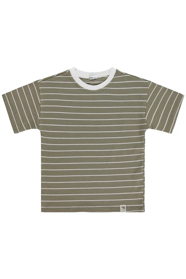 Erkek Çocuk Tişört 6-9 Yaş Haki - Paket