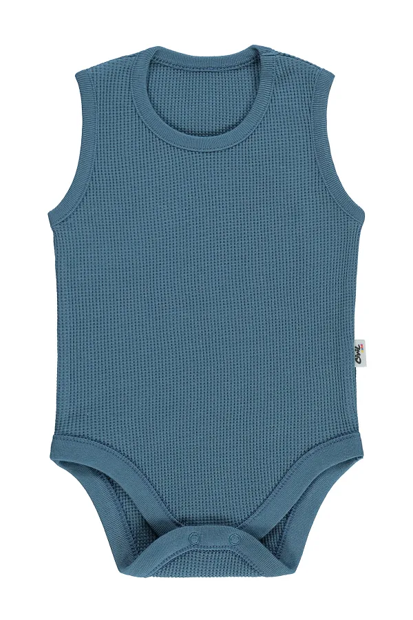 Bebek Çıtçıtlı Badi 0-24 Ay Soft İndigo - Paket