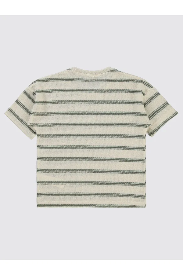 Lot de T-shirts kaki pour garçons de 6 à 9 ans