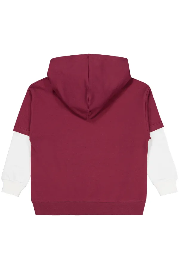 Boys Sweatshirt 6-9 Years Old Burgundy - Package