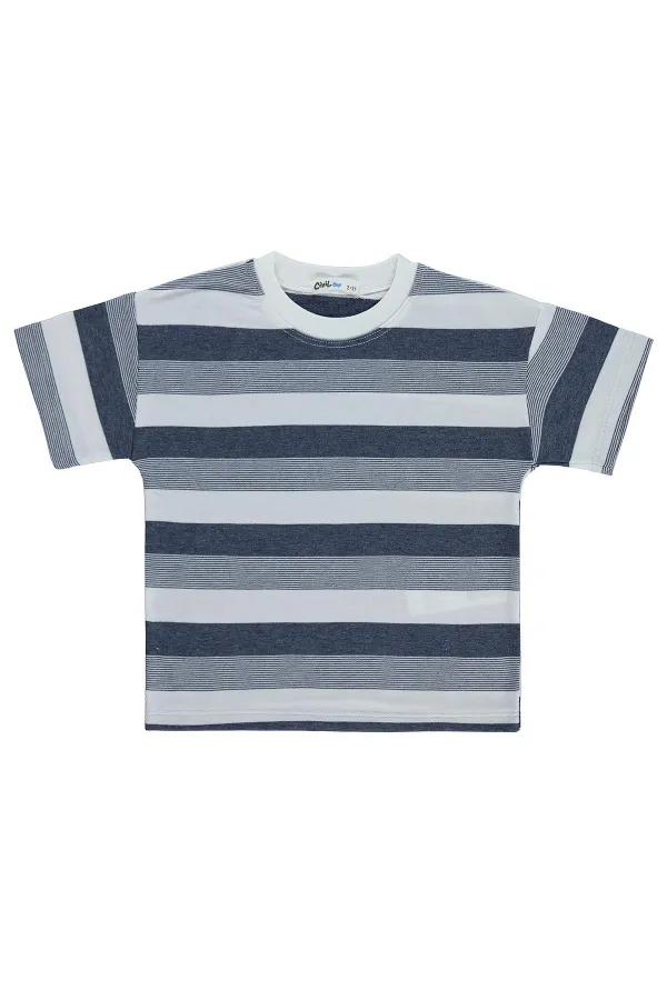 T-shirt garçon, 2-5 ans, bleu marine - Lot