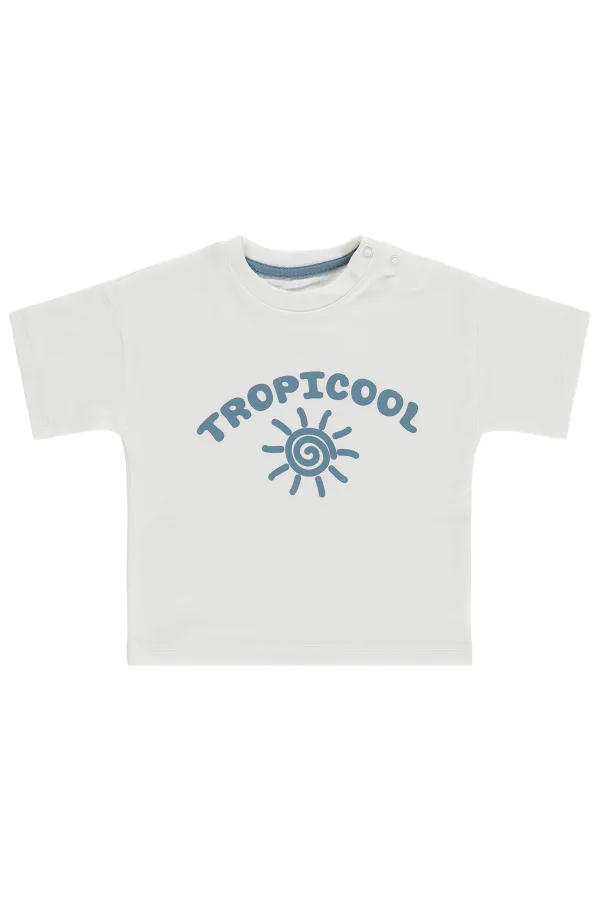 Bebek Tişört 0-24 Ay Ekru - Paket