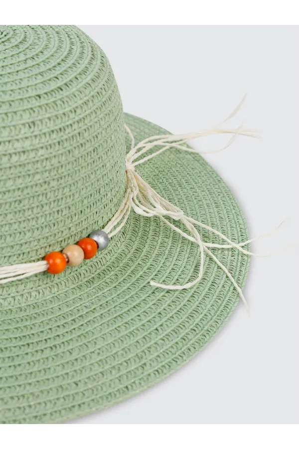 Kız Çocuk Şapka Bere 6-9 Yaş Çağla Yeşili - Paket