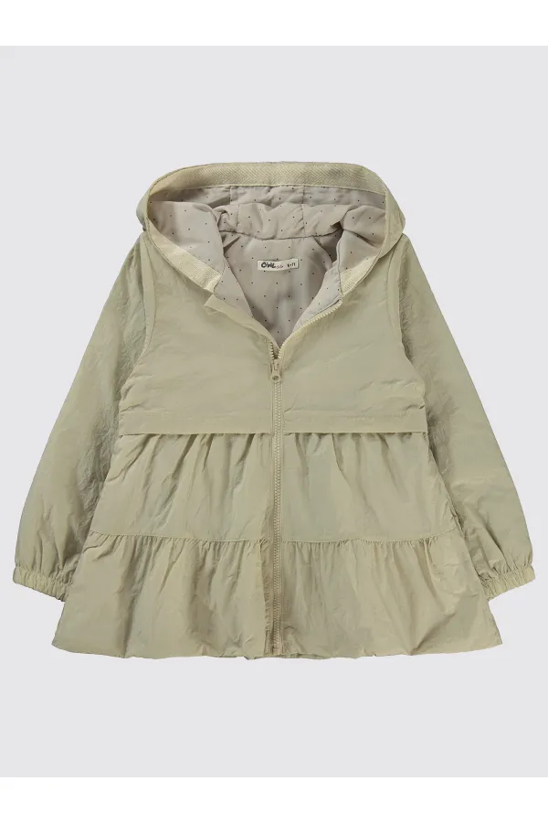 Kız Çocuk Yağmurluk 6-9 Yaş Bej - Paket