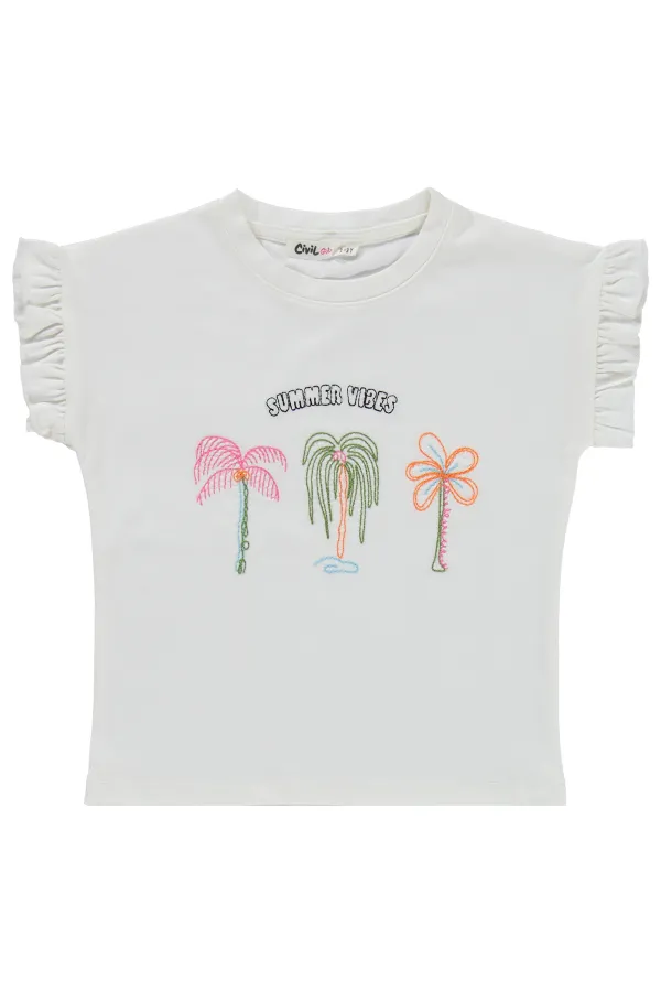 Kız Çocuk Takım 2-5 Yaş Ekru-Siyah - Paket