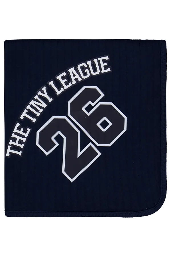 Couverture et lange pour bébé 0-24 mois bleu marine foncé - Emballage