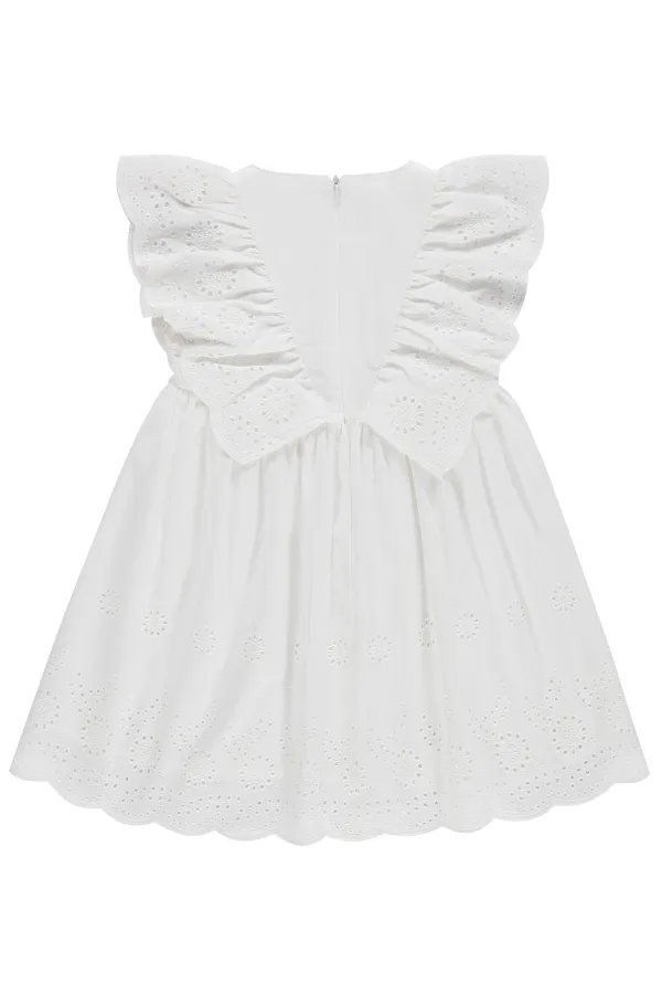 Ensemble combinaison et robe pour fille, 2-5 ans, blanc cassé - Emballage