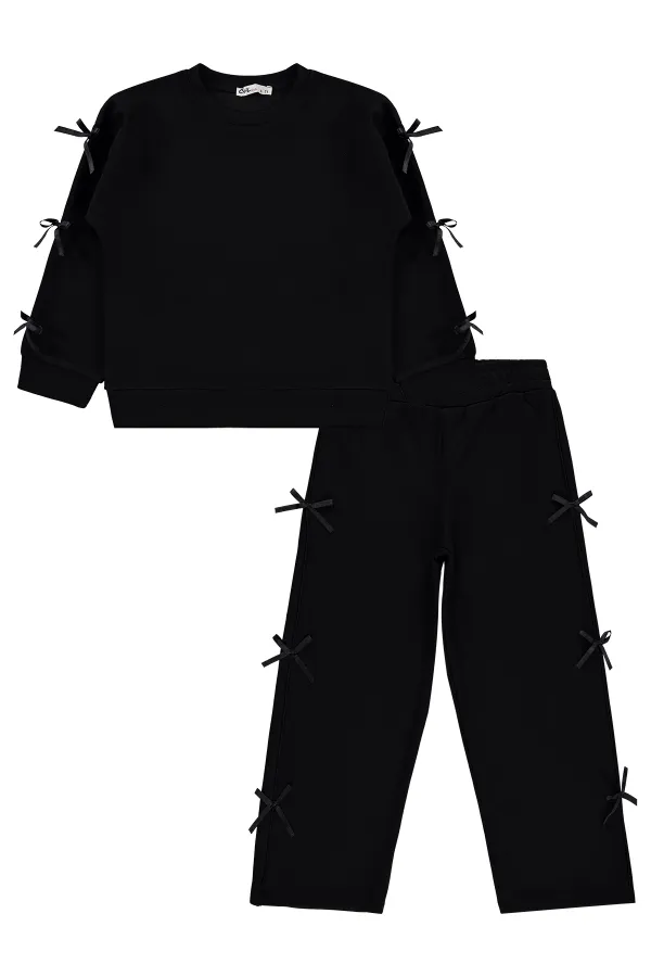 Girls' Tracksuit Set, Ages 6-9, Black - Pack