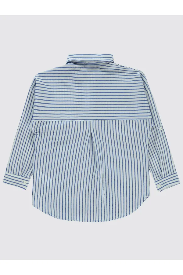 Kız Çocuk Gömlek 10-13 Yaş Mavi - Paket