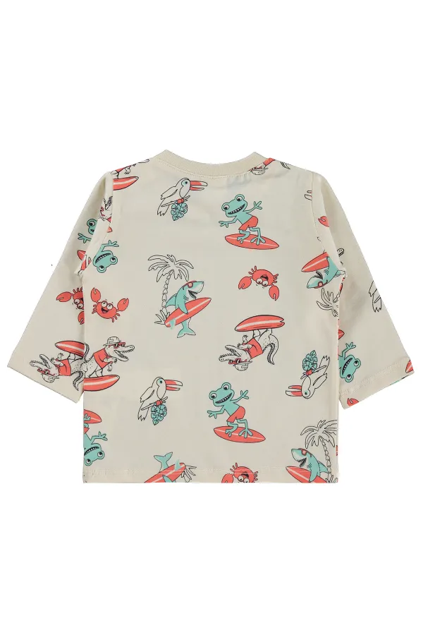 Bebek Sweatshirt 0-24 Ay Açık Bej - Paket