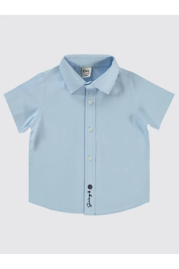 Bebek Gömlek 0-24 Ay Mavi - Paket