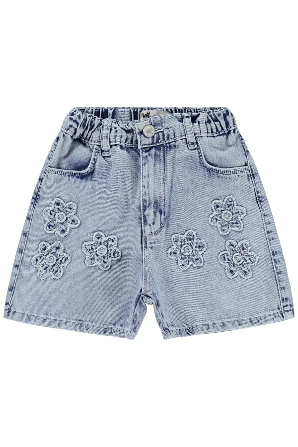 Short pour fille, 6-9 ans, bleu - Lot