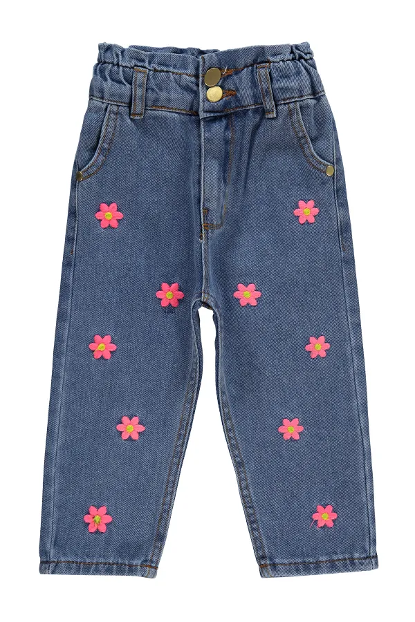 Pantalon bleu pour fille de 2 à 5 ans - Lot