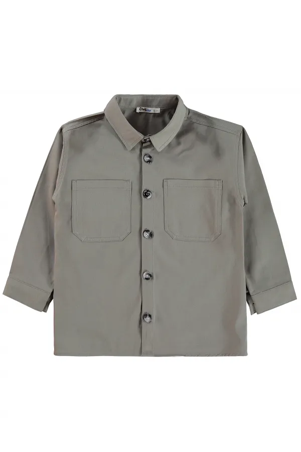 Boys' Shirt Set 6-9 Years Light Grey - Package