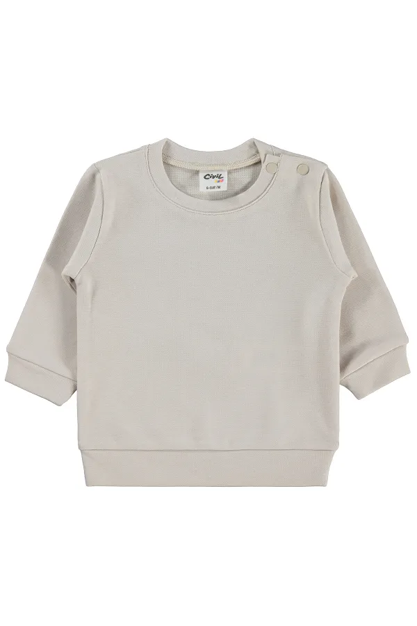 Baby Sweatshirt 0-24 Months Stone Color - Package