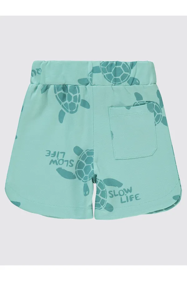 Erkek Çocuk Şort 2-5 Yaş Turkuaz - Paket