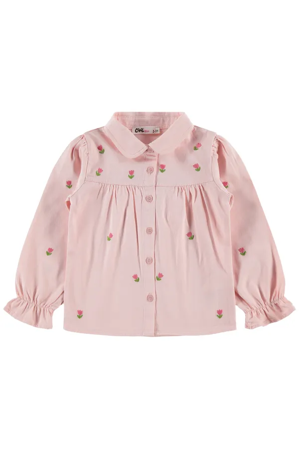 Girls' Shirt, Ages 2-5, Pink - Pack