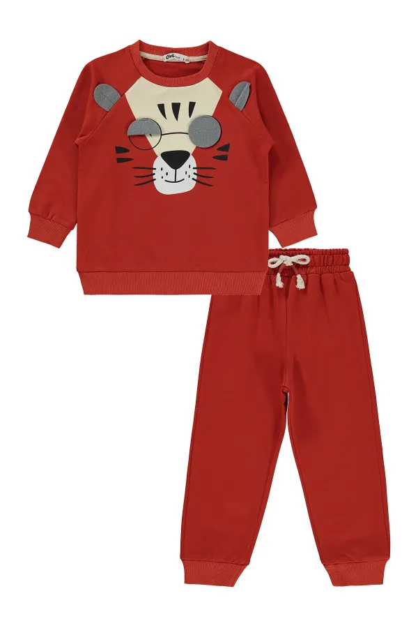 Erkek Çocuk Eşofman Takımı 2-5 Yaş Oranj - Paket